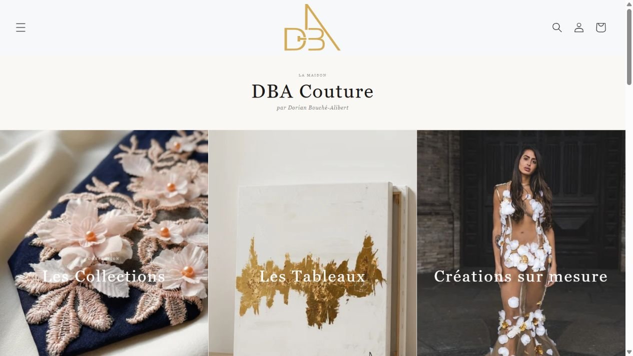 Aperçu du site DBA Couture